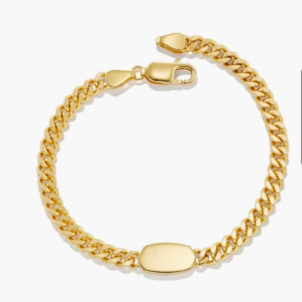 NWT Kendra Scott Elaina Curb Chain Bracelet in 18k Gold Vermeil